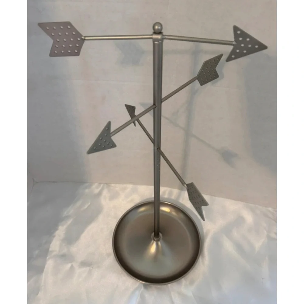 U Loft Erika Kovesdi Arrow Earring Stand Jewelry Organizer Silver Metal 51226